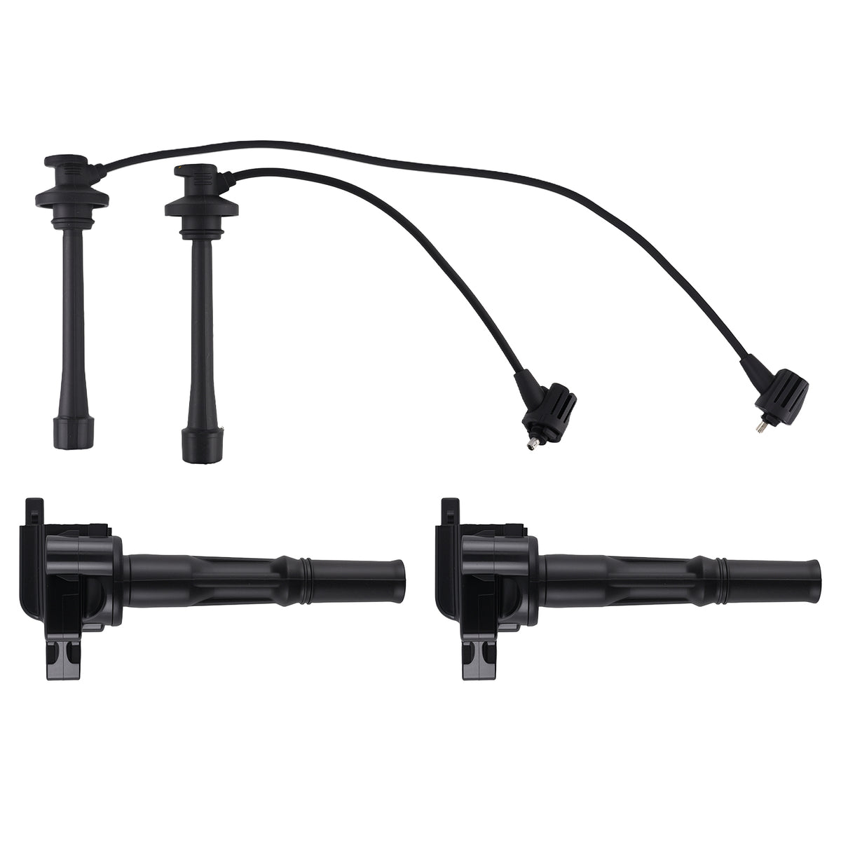 2x Ignition Coil2x Wire Set compatible For Toyota Paseo Tercel 1995-1999 1.5L UF170