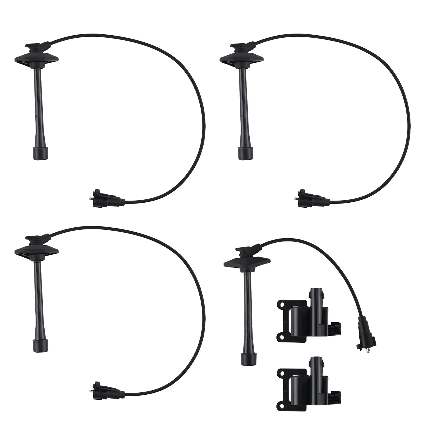 2x Ignition CoilWire Set compatible For Toyota Camry 2.2L 1997-2001 UF180 90919-02218