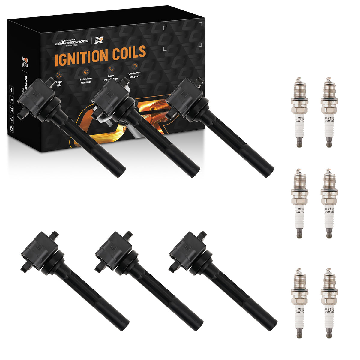 6x Ignition Coil Pack compatible For Isuzu Amigo Passport 3.2L 1998-1999 GN10425 Complete