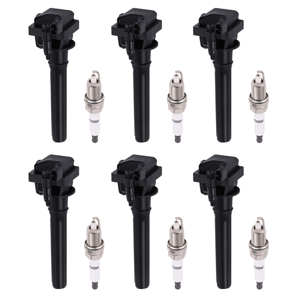 6x Ignition CoilSpark Plug compatible For Chrysler 300 300M Concorde 3.5L V6 1999-2005