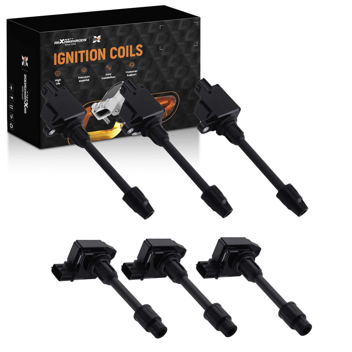 6x Ignition Coil Pack compatible For Infiniti I30 compatible For Nissan Maxima 3.0L 2000-2001 224482Y000