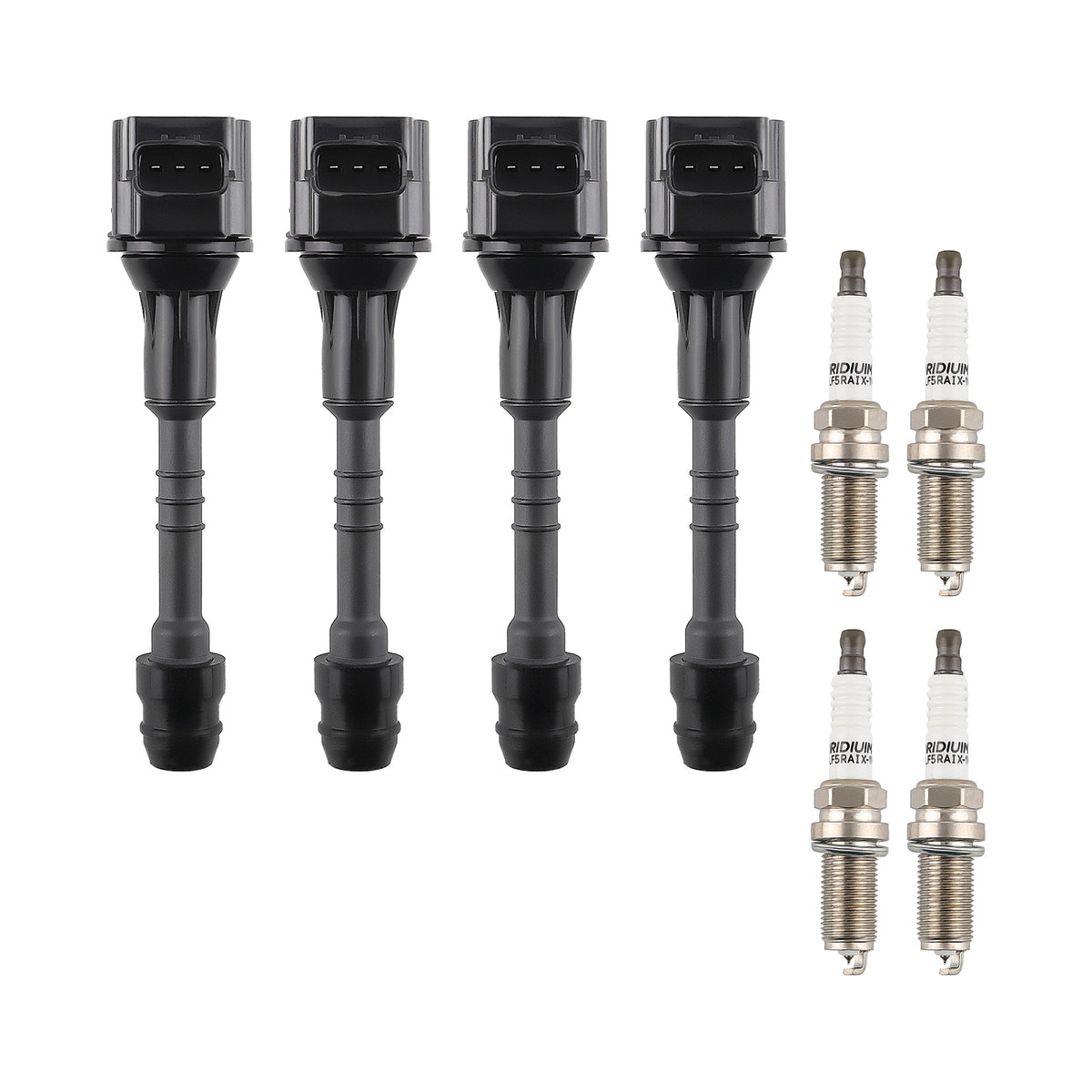 4 Ignition Coil + Spark Plug compatible For Nissan Sentra L4 1.8L 2002 2003 2004 2005 2006