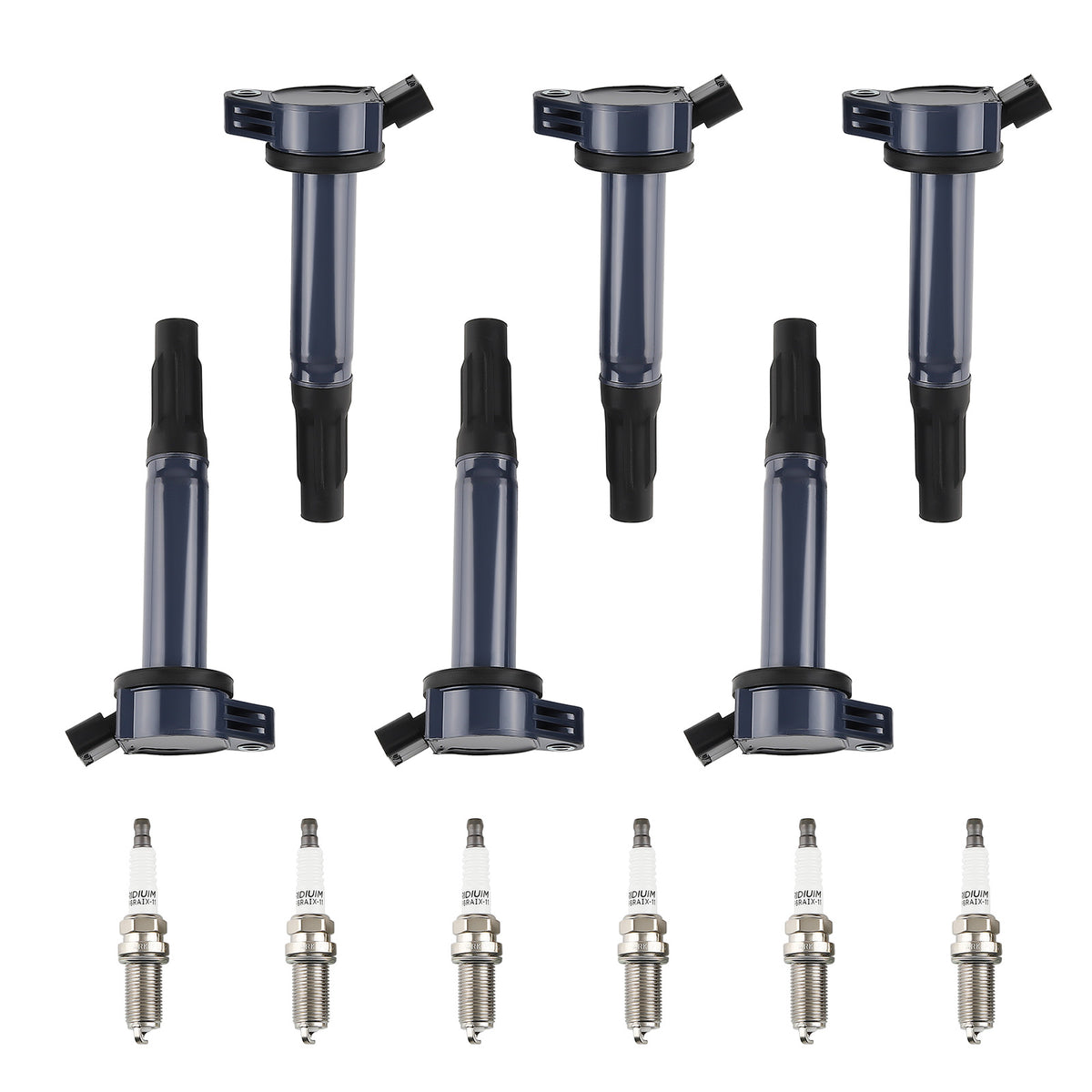Set of 6Ignition + Spark Plugs compatible For Toyota Avalon compatible For Camry RAV4 3.5L V6 UF487 6619