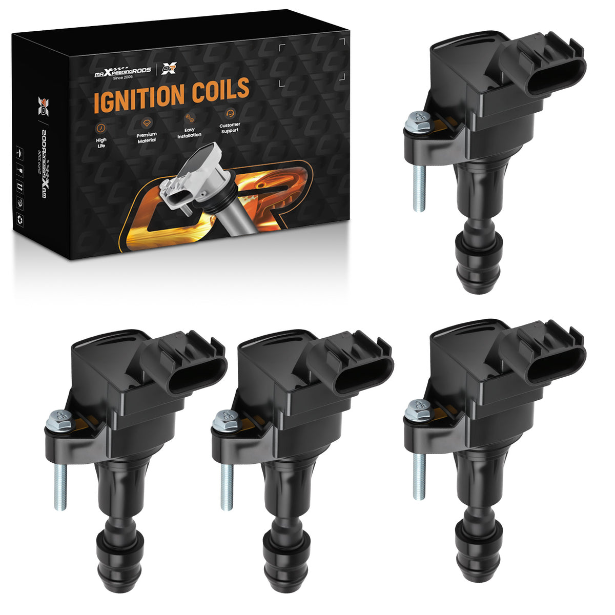 4x Ignition Coil Pack compatible For Buick LaCrosse Regal Verano 2.4L 2010-2017 UF491