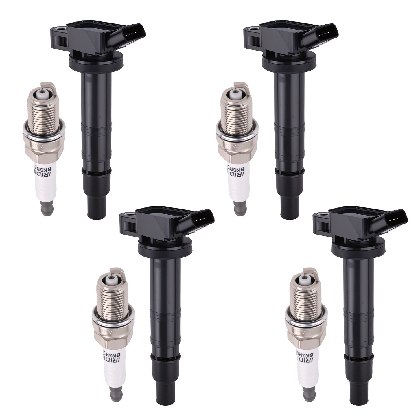 4x Ignition Coil + Spark Plug Set Compatible For Scion xB 2.4L L4 2010-2011 90919A2001