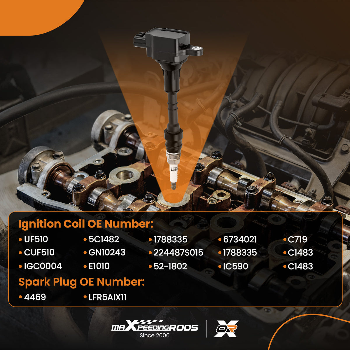 Pack of 8 Ignition Coil + Spark Plugs compatible For Infiniti QX5 compatible For Nissan Armada Pathfinder