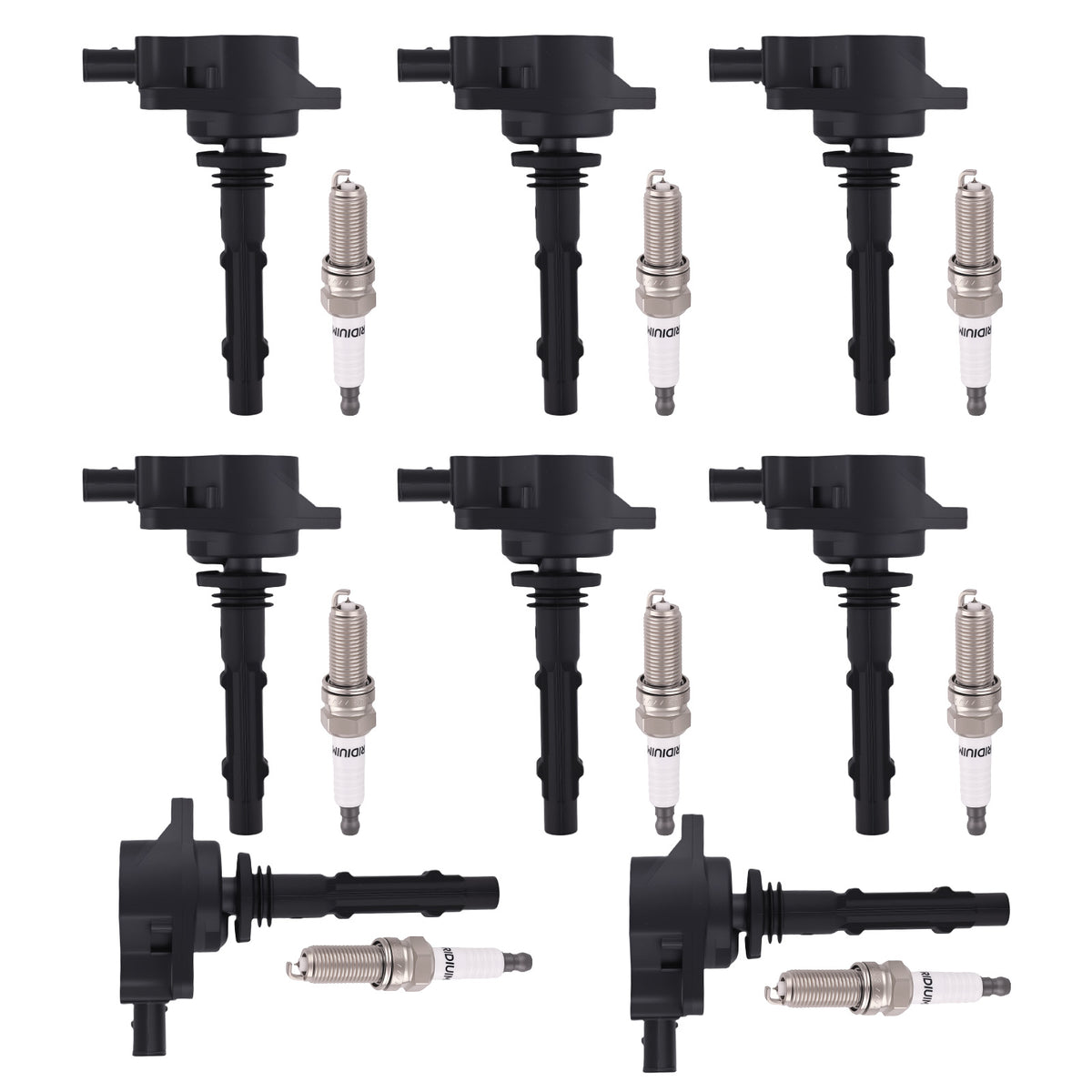 8x Ignition Coil + Spark Plug Set compatible For Mercedes CL550 CLK550 CLS550 5.5L 07-11