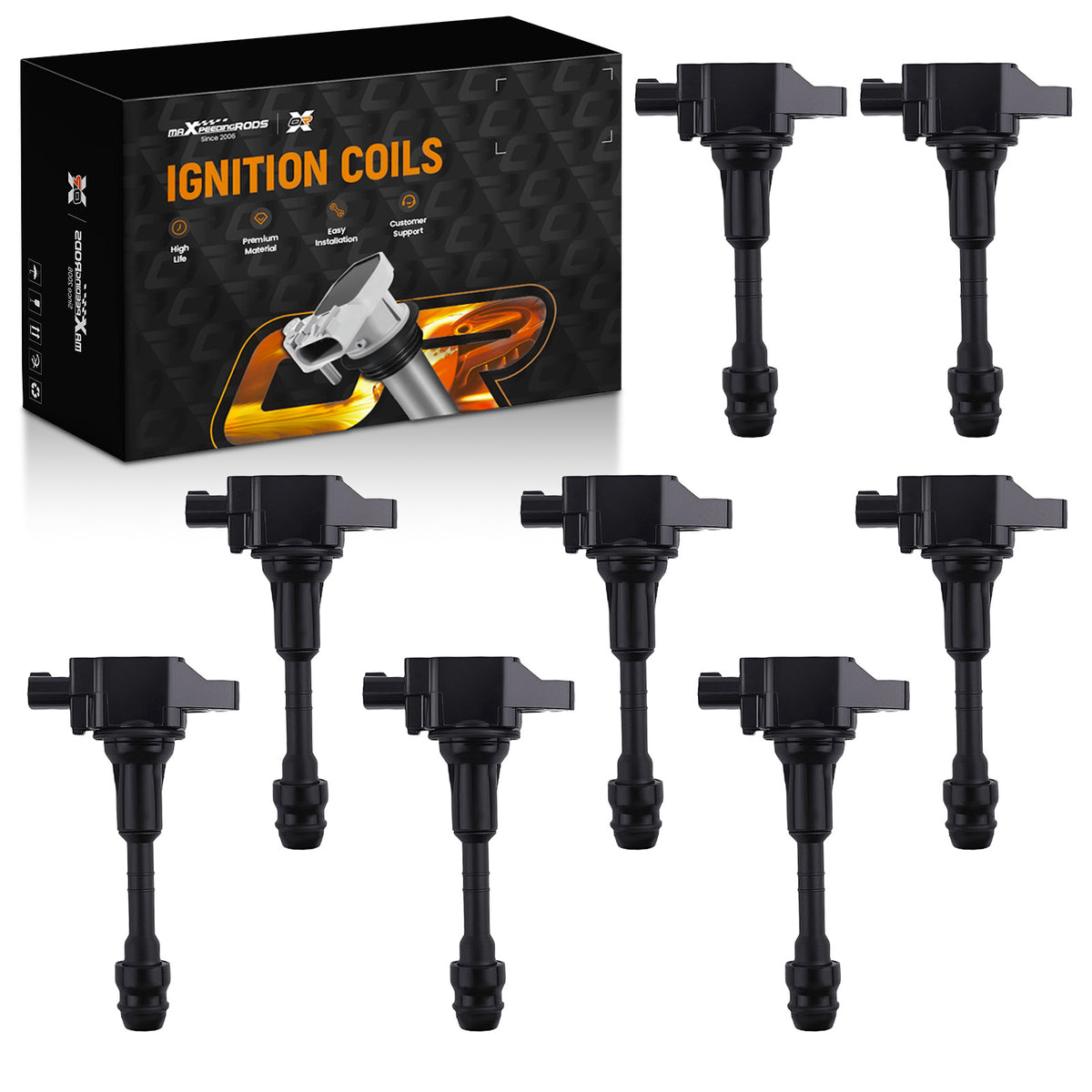 8 x Ignition Coils compatible For Nissan Titan/NV3500 5.6L V8 2007-2016 E1051 52-2084