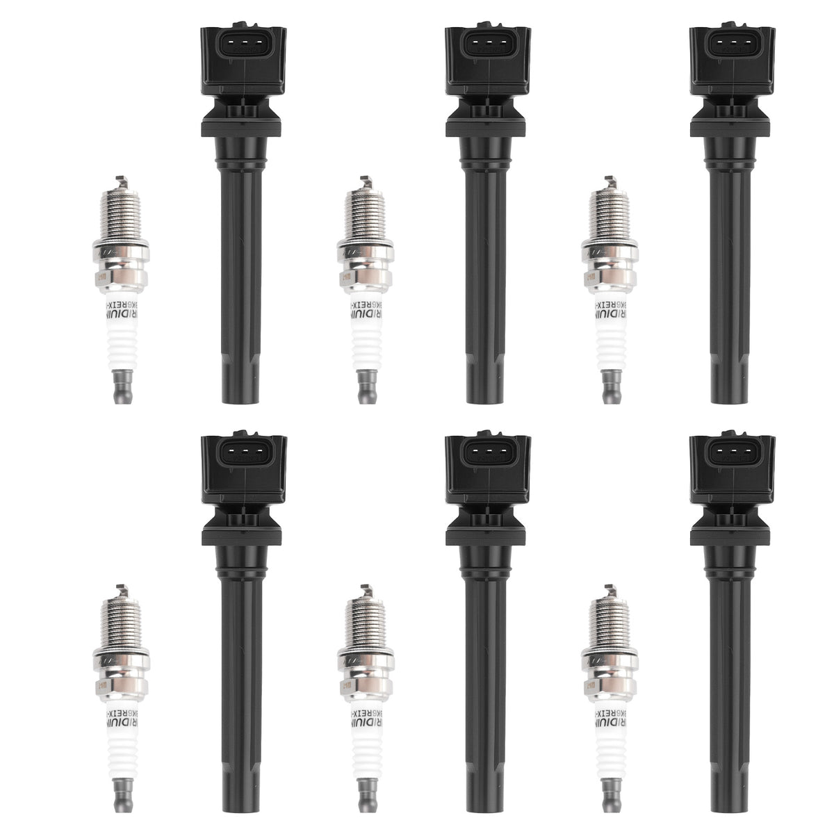 6x Ignition Coil + Spark Plug compatible For Suzuki Grand Vitara 2.7L V6 2006-2008 UF562