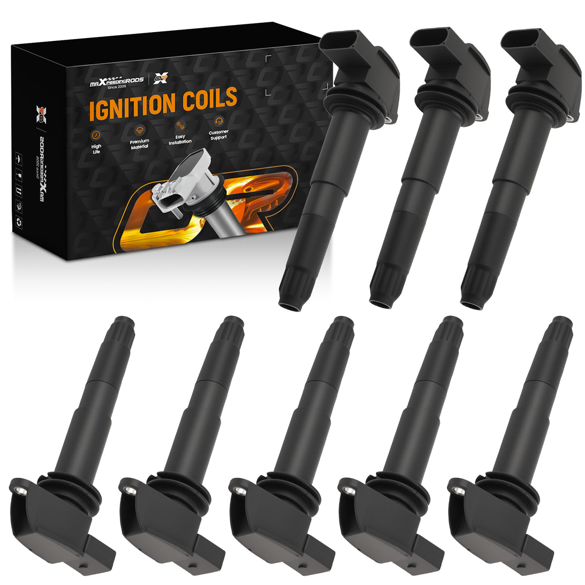 8PCS Ignition Coil Pack compatible For Porsche Cayenne 2003-06 94860210400 Direct Ignition