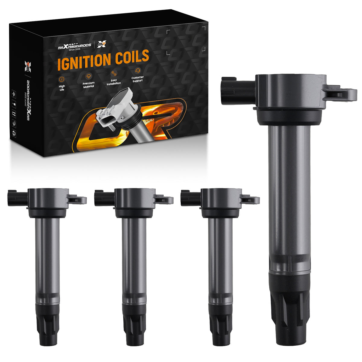 4pcs Ignition Coil compatible For Mitsubishi Lancer 2.0L 2.4L 2008-2017 UF589 C1694