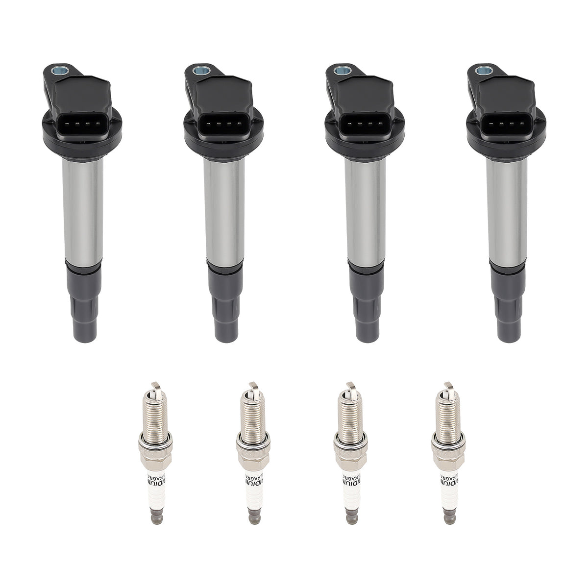4 Ignition Coil + Spark Plugs compatible For Toyota Corolla Matrix compatible For Prius Corolla C-HR UF596