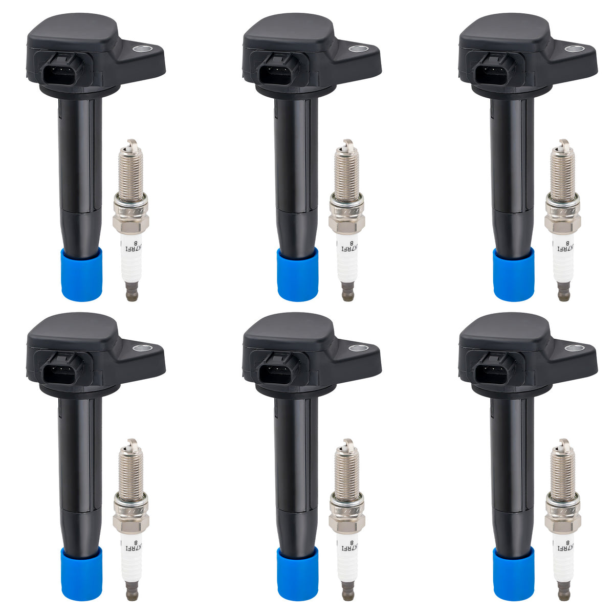 6Ignition Coil + Spark Plugs compatible For Acura RDX ZDX compatible For Honda Pilot UF624 3.5L V6 97390