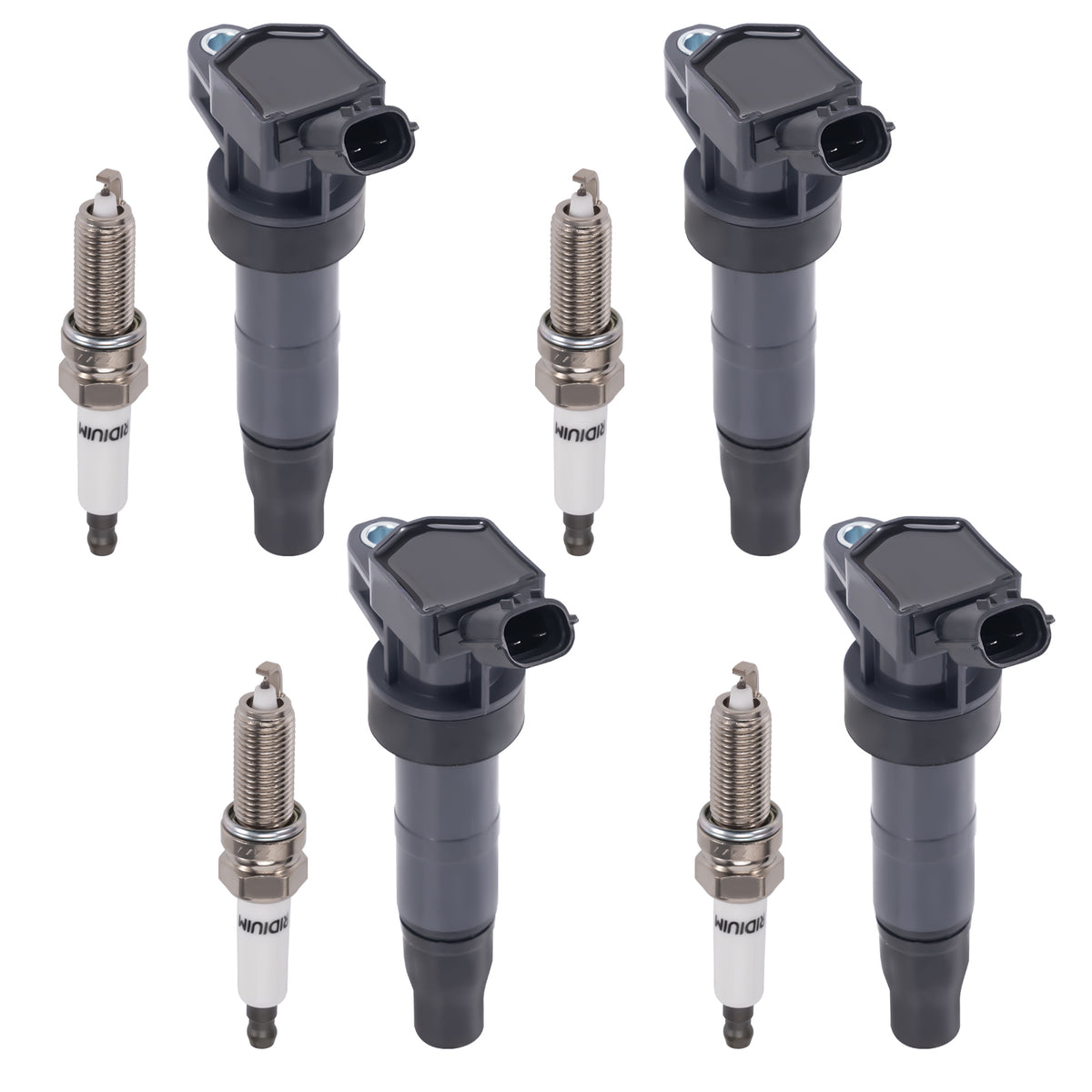 4x Ignition Coil + 4x Spark Plug compatible For Hyundai Sonata Santa Fe compatible For Kia Optima 2.4L I4