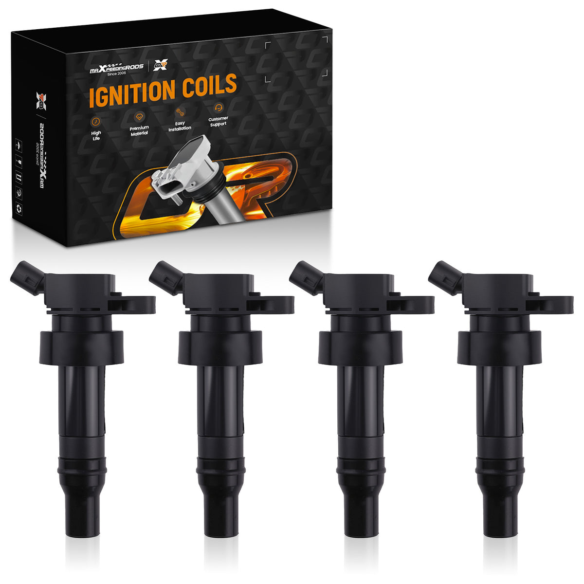 4pcs Coil Pack compatible For Hyundai Accent SE GLS GL 2012-2020  UF652 Electronic
