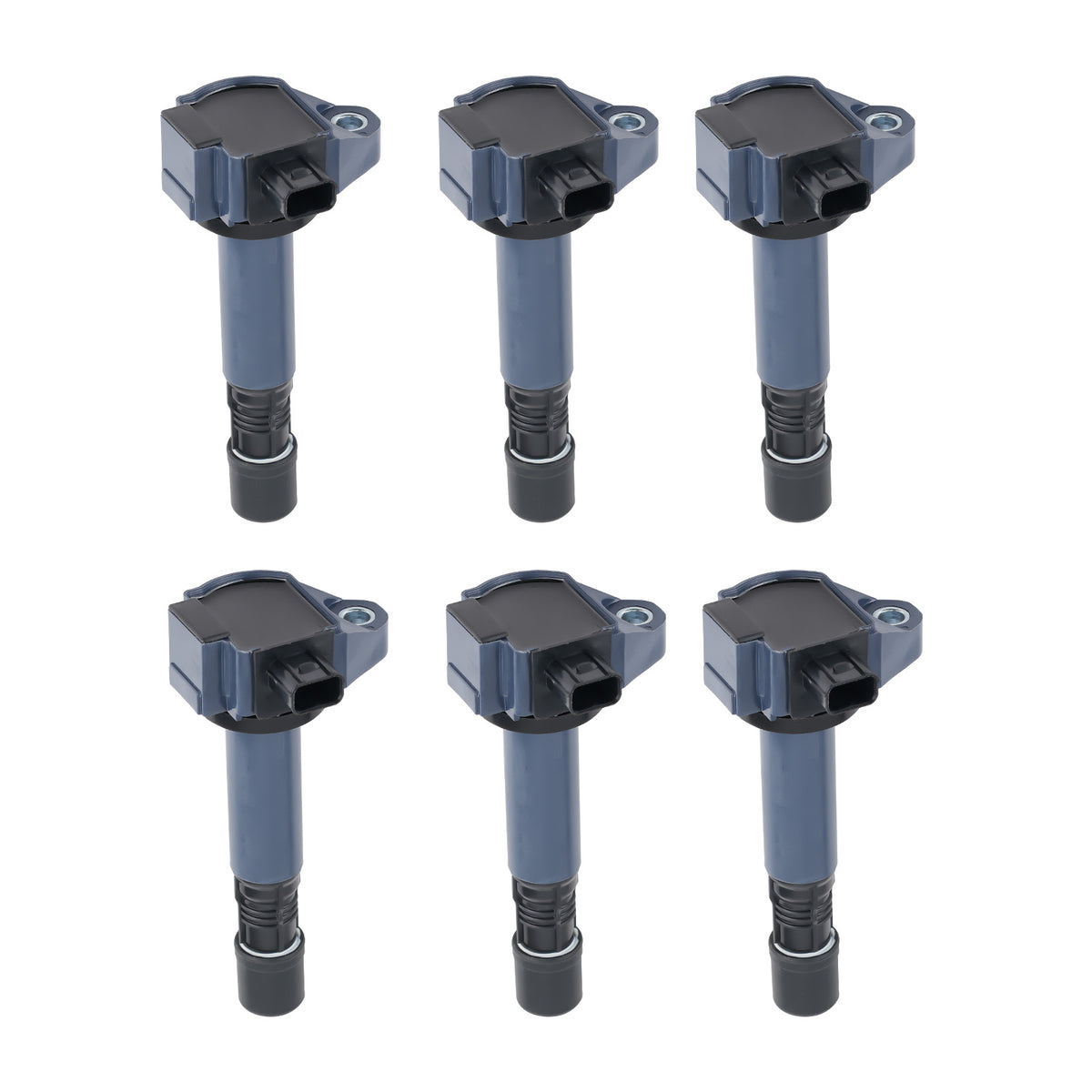 Set of 6 Ignition + Spark Plug compatible For Honda Ridgeline compatible For Acura RDX 3.5L 2016-2018UF713