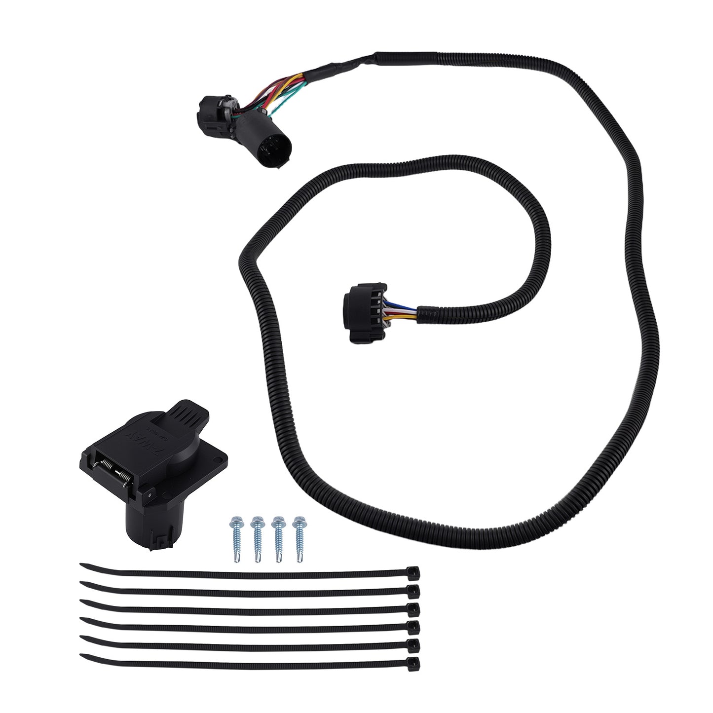 7-Pin Trailer Wiring Harness w/ Connector compatible For Ford F250-F550 2017-2022 56070