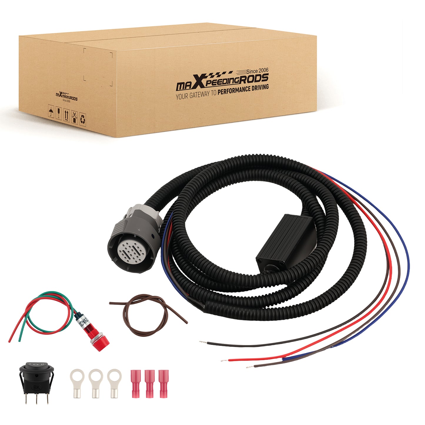 4L60E Control Harness Stand Alone for 1994-up NCR60E with Wire Terminals Black