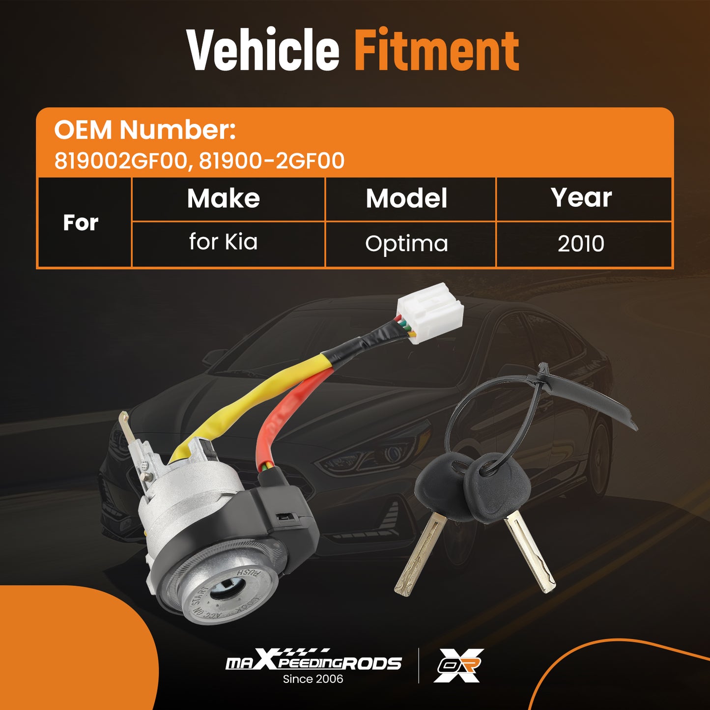 Ignition Lock Cylinder Switch W/ 2keys 81900-2GF00 NEW compatible For Kia Optima 2010