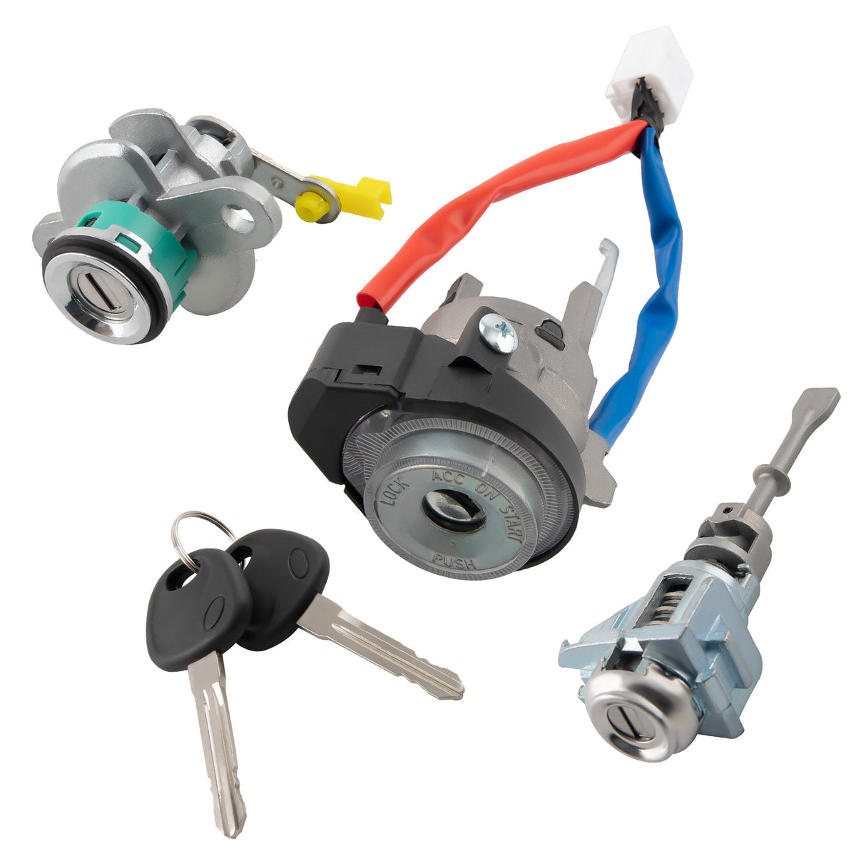 FULL DOOR LOCKIGNITION SWITCH CYLINDER compatible For HYUNDAI ELANTRA 2007-2010 SAME KEY