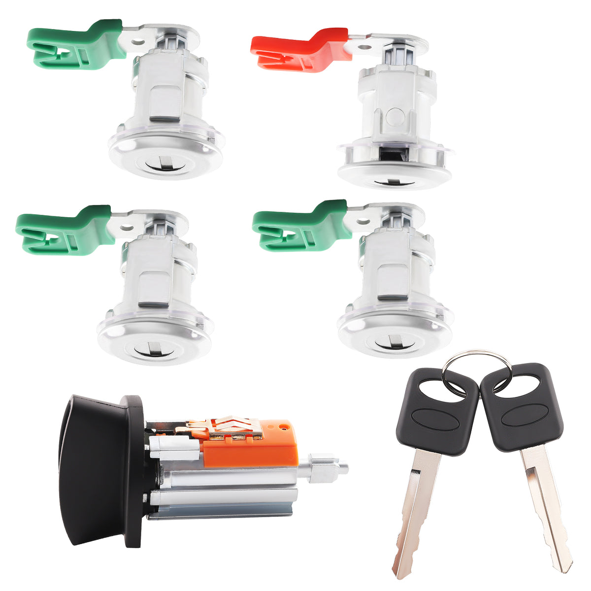 Ignition Key Switch Door Lock Cylinder compatible For Ford Econoline Van E150 E250 E350