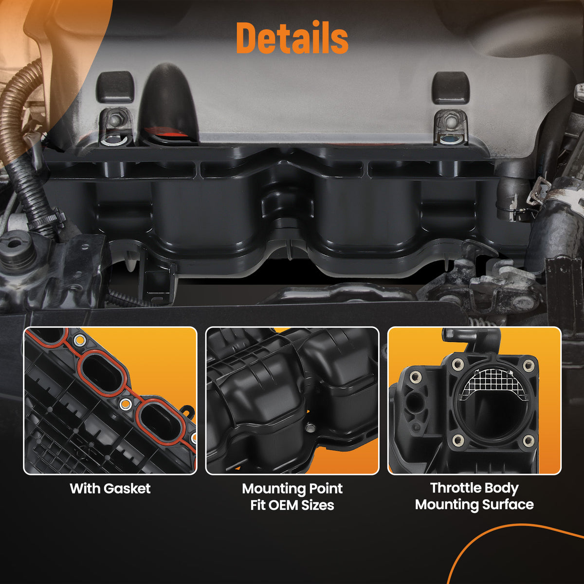 Intake Manifold compatible For Toyota Prius 2010-2015 compatible For Prius V 2012-2017 L4 1.8L 17120-37054