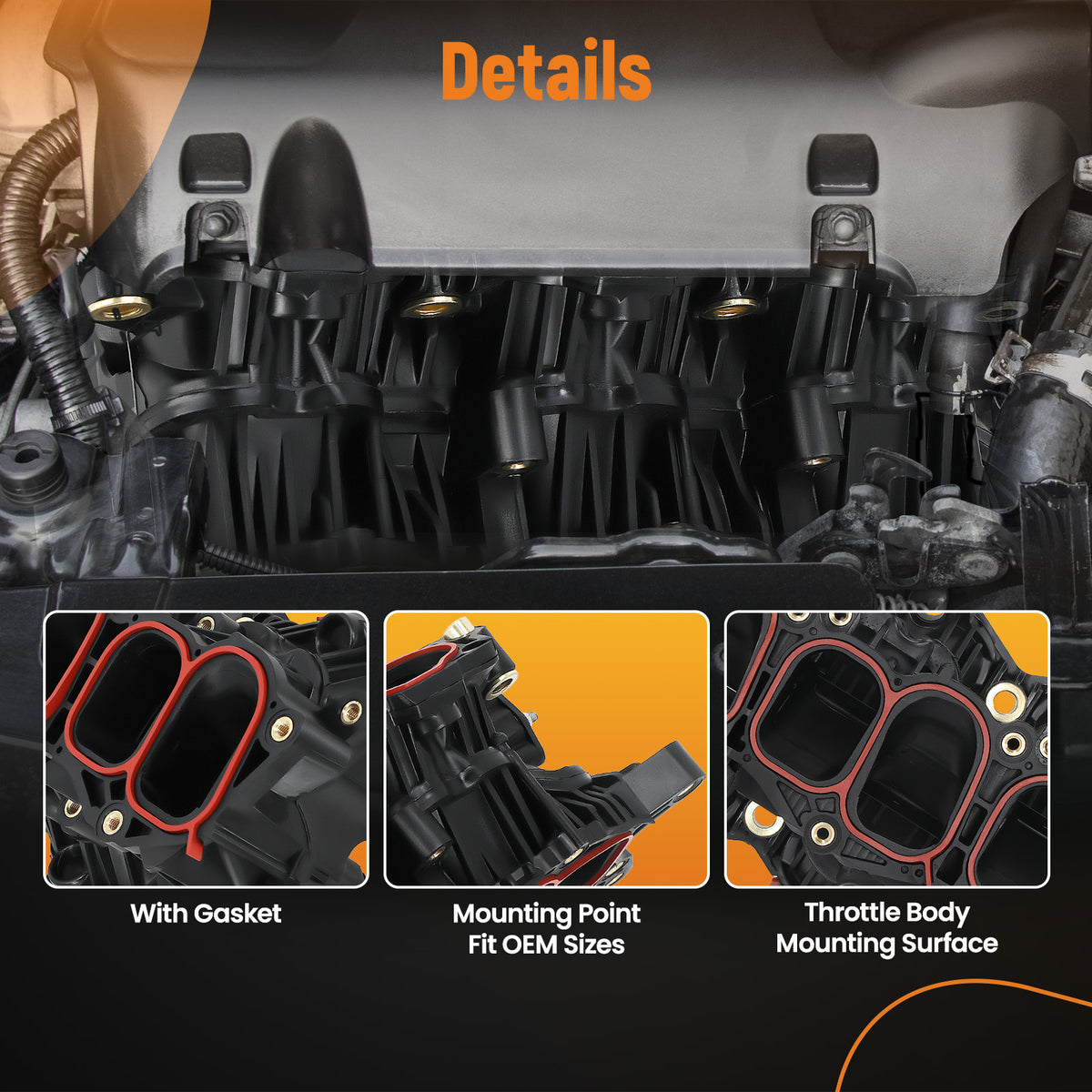 Intake Manifold compatible For Kia Sorento 2011-2013 V6 3.5L compatible For Hyundai Santa Fe 2010-2012