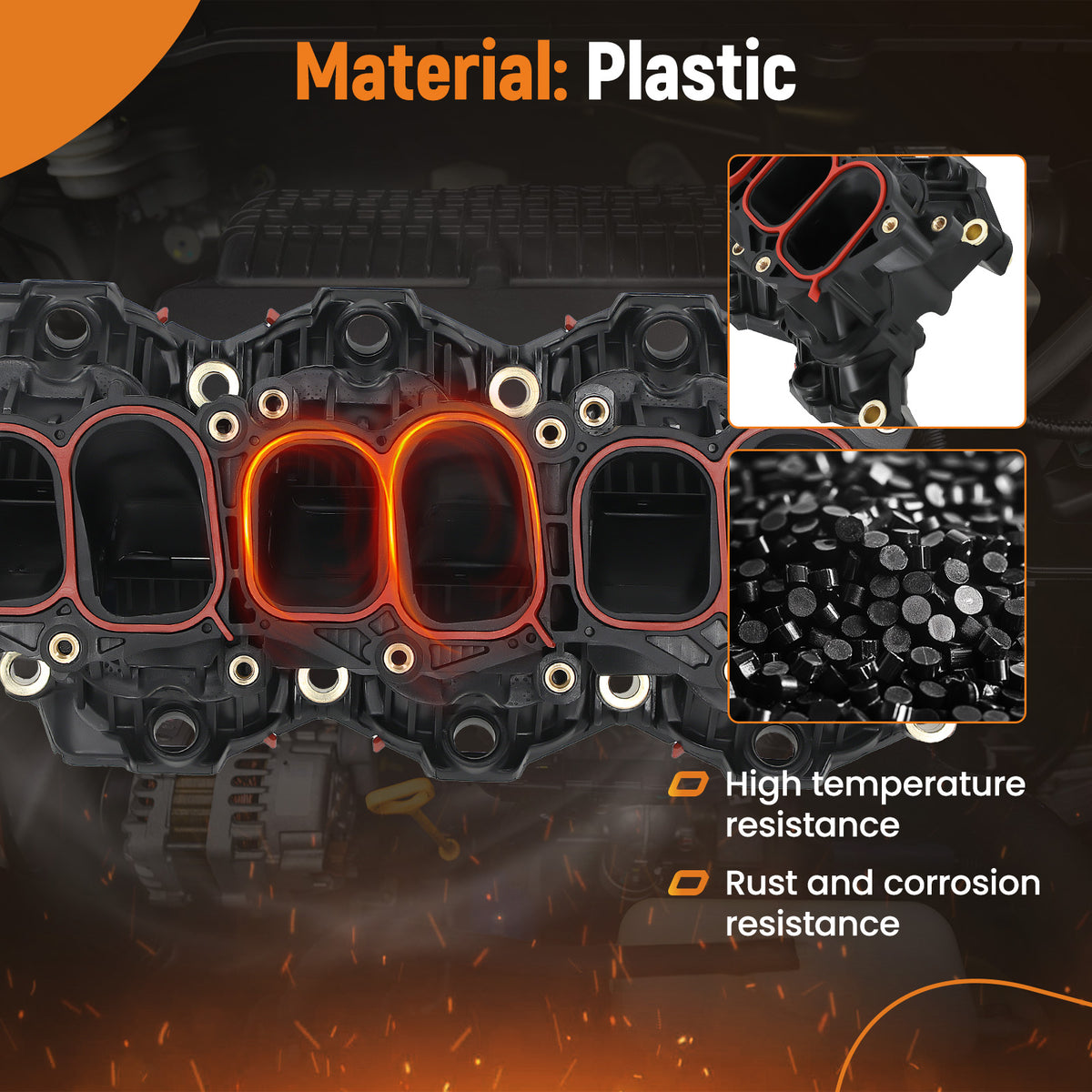Intake Manifold compatible For Kia Sorento 2011-2013 V6 3.5L compatible For Hyundai Santa Fe 2010-2012