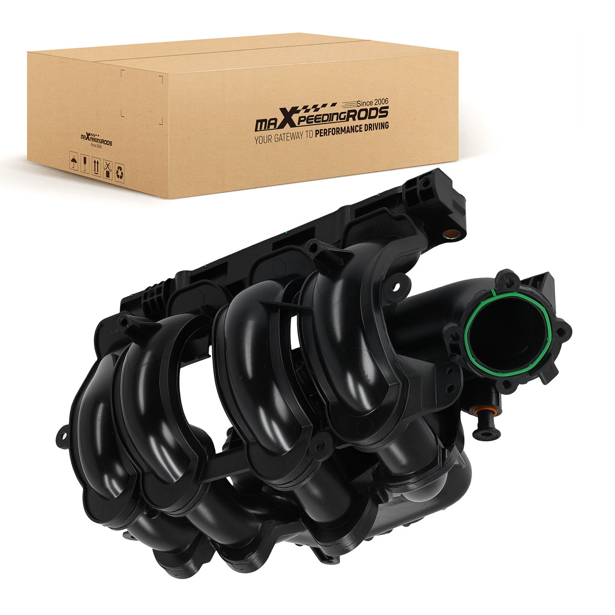 Engine Intake Manifold w/ Gasket compatible For Ford Fiesta 2011-2014 L4 1.6L BE8Z9424A