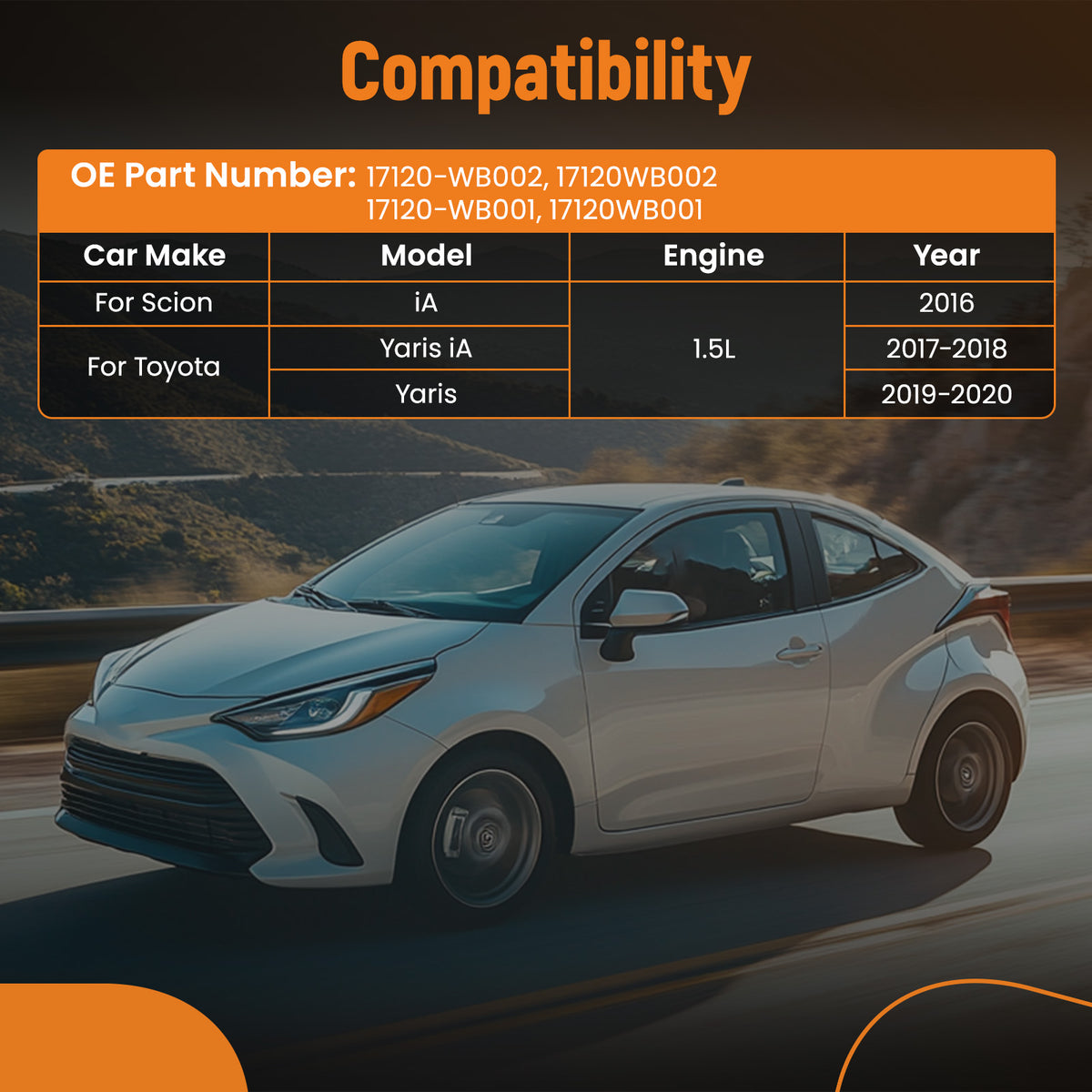 Intake Manifold compatible For Toyota Yaris 2019-2020  compatible For Yaris iA 2017-18 compatible For Scion iA 2016 1.5L