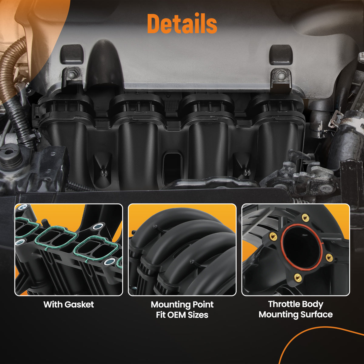 Intake Manifold compatible For Toyota Yaris 2019-2020  compatible For Yaris iA 2017-18 compatible For Scion iA 2016 1.5L
