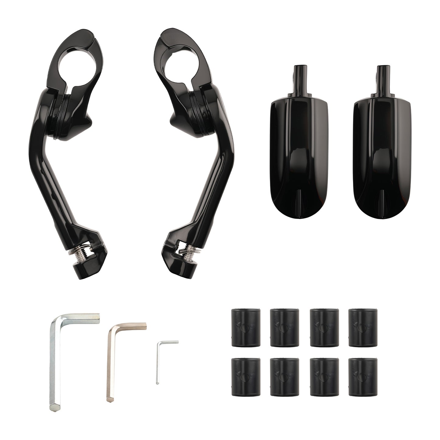 1.25 1 1/4 Highway Foot Pegs compatible For Harley Touring Road King Street Glide