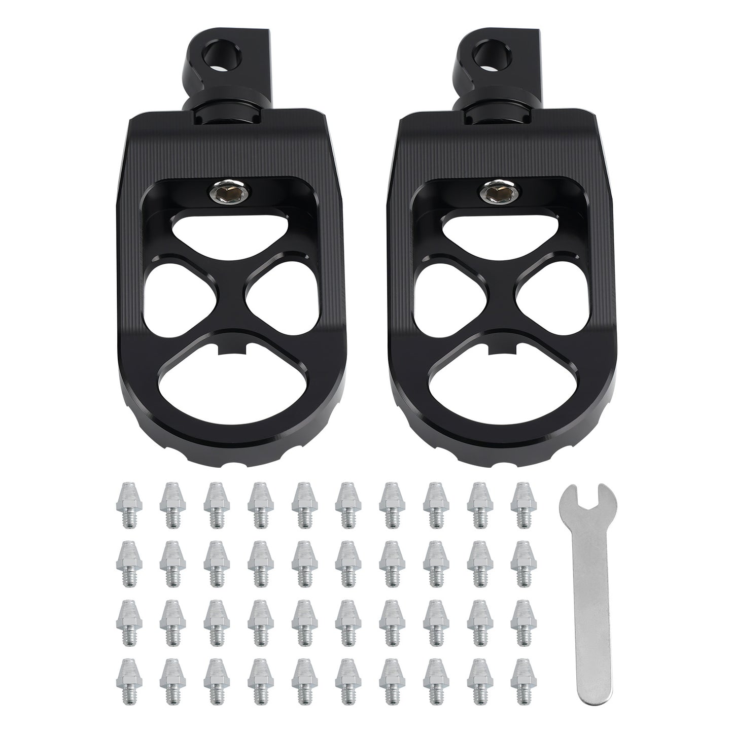 CNC Wide Foot Pegs 360° Roating MX Chopper Bobber Style compatible for harley Dyna