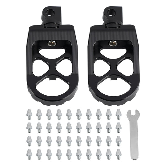 CNC Wide Foot Pegs 360° Roating MX Chopper Bobber Style compatible for harley Dyna