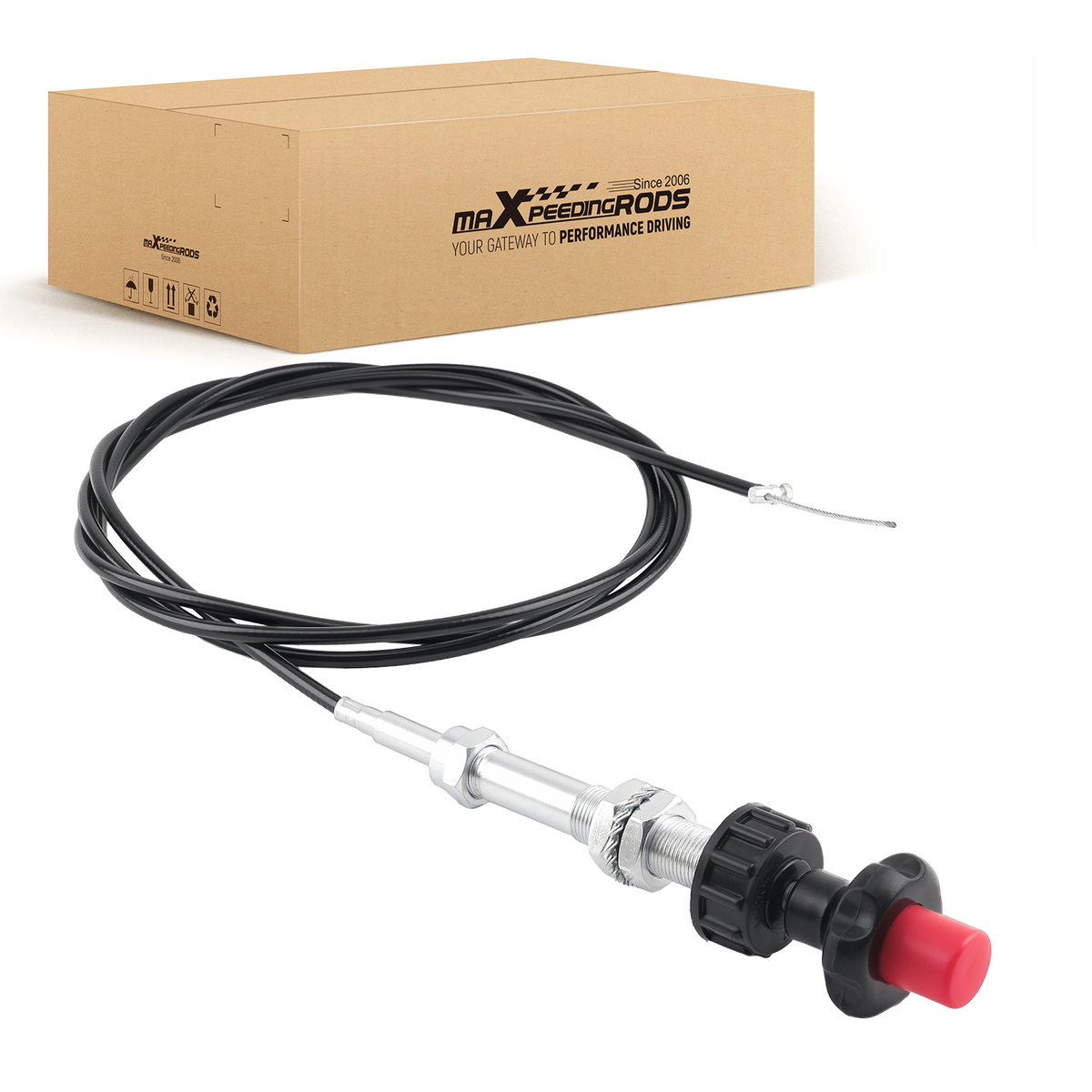 Adjustable Lock Control Cable with 2 in. Black Knob 10 FT Length 55204 Black New