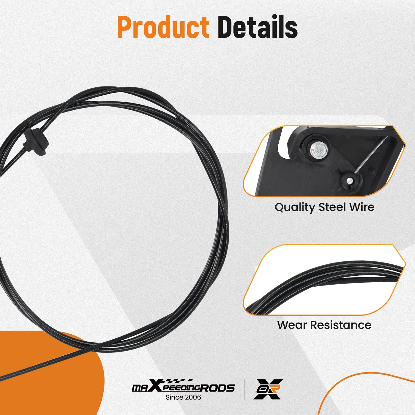 Hood Release Cable with Handle compatible for Dodge Ram 1500 2500 3500 1994-2005 55275849AA
