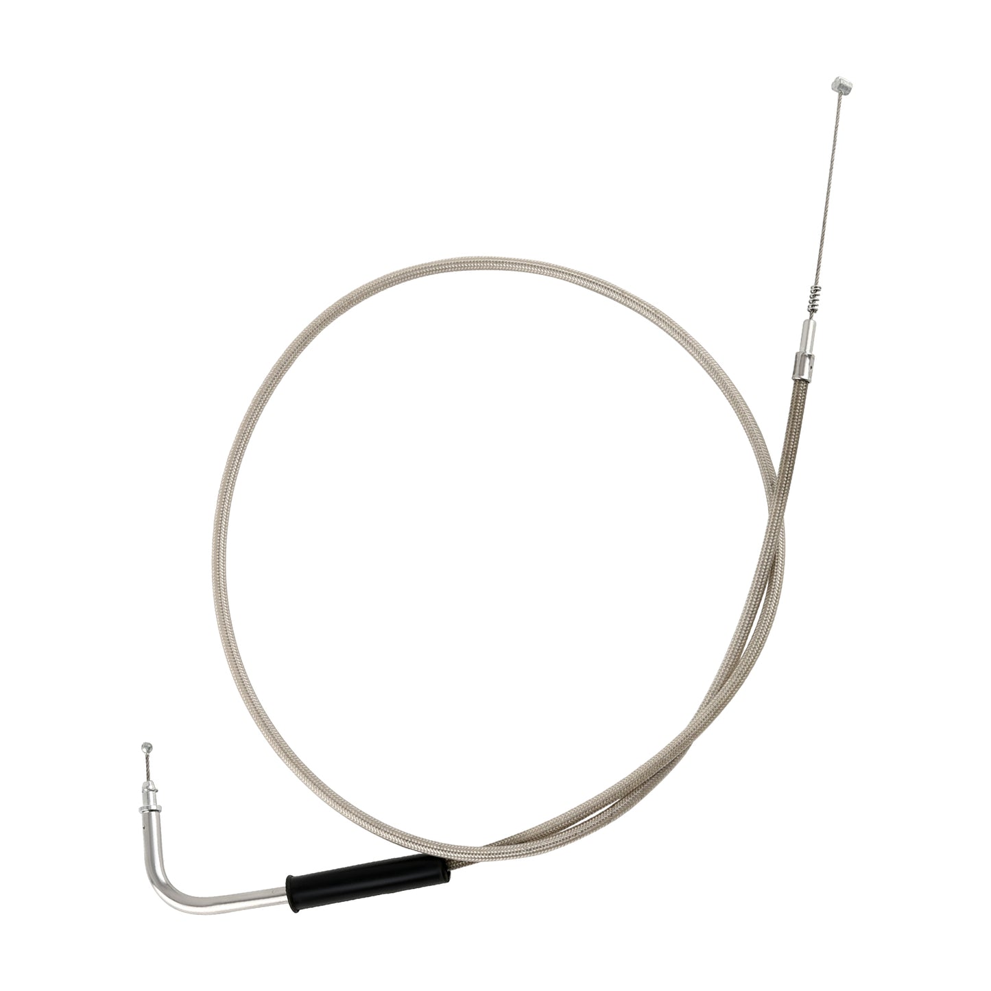 42 Stainless Steel Throttle and Idle Cable Set compatible for Harley-Davidson FXST 1996-UP