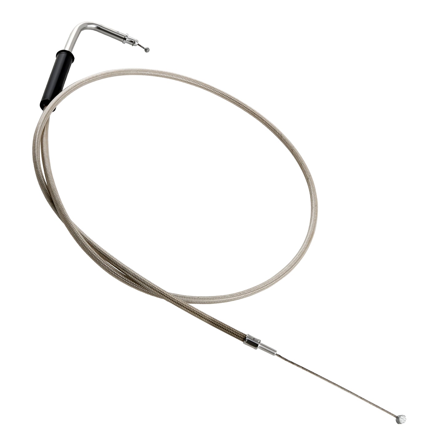 42 Stainless Steel Throttle and Idle Cable Set compatible for Harley-Davidson FXST 1996-UP