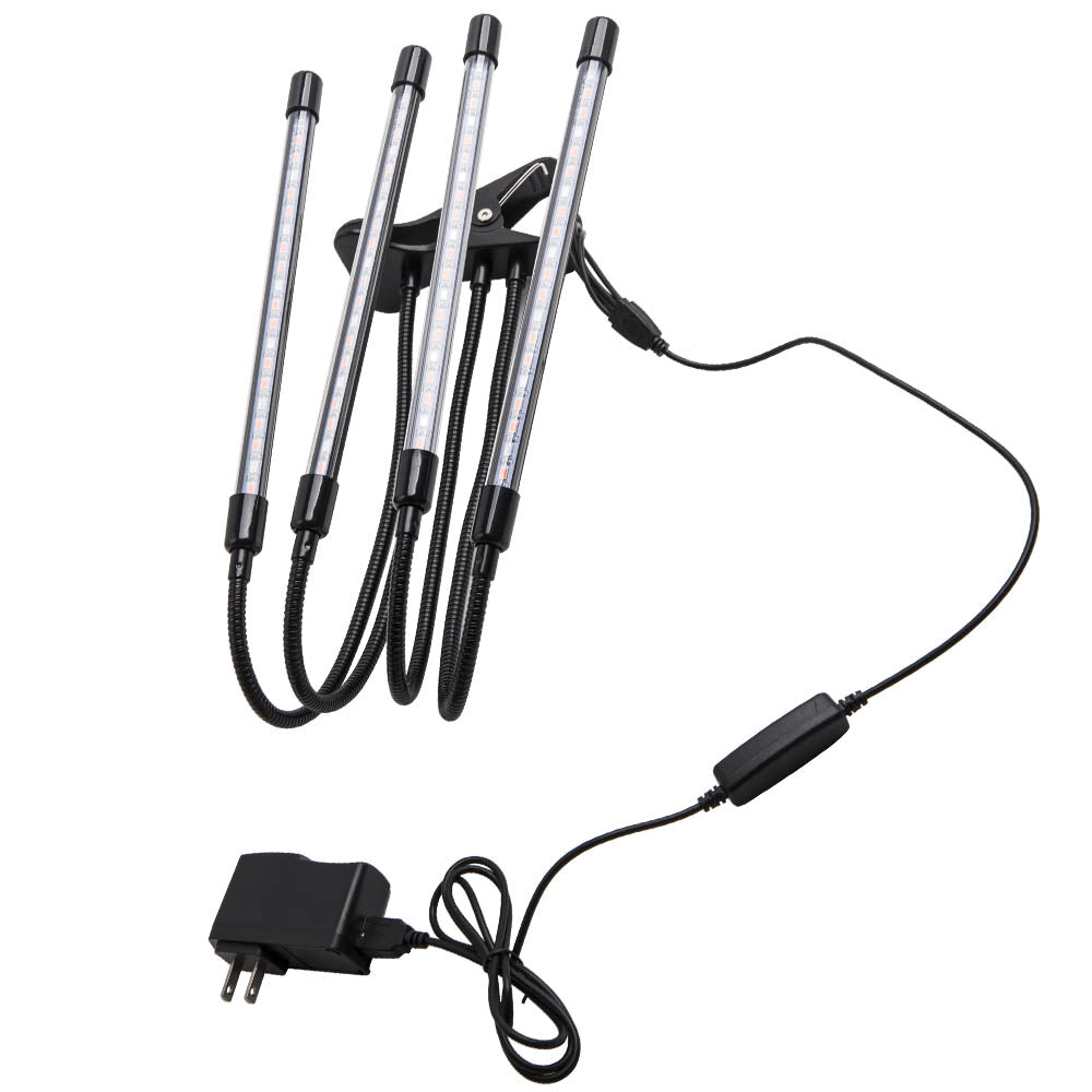 4 Heads LED Grow Light Plant Growing Lamp Lights for Indoor Plants Aluminum+PC