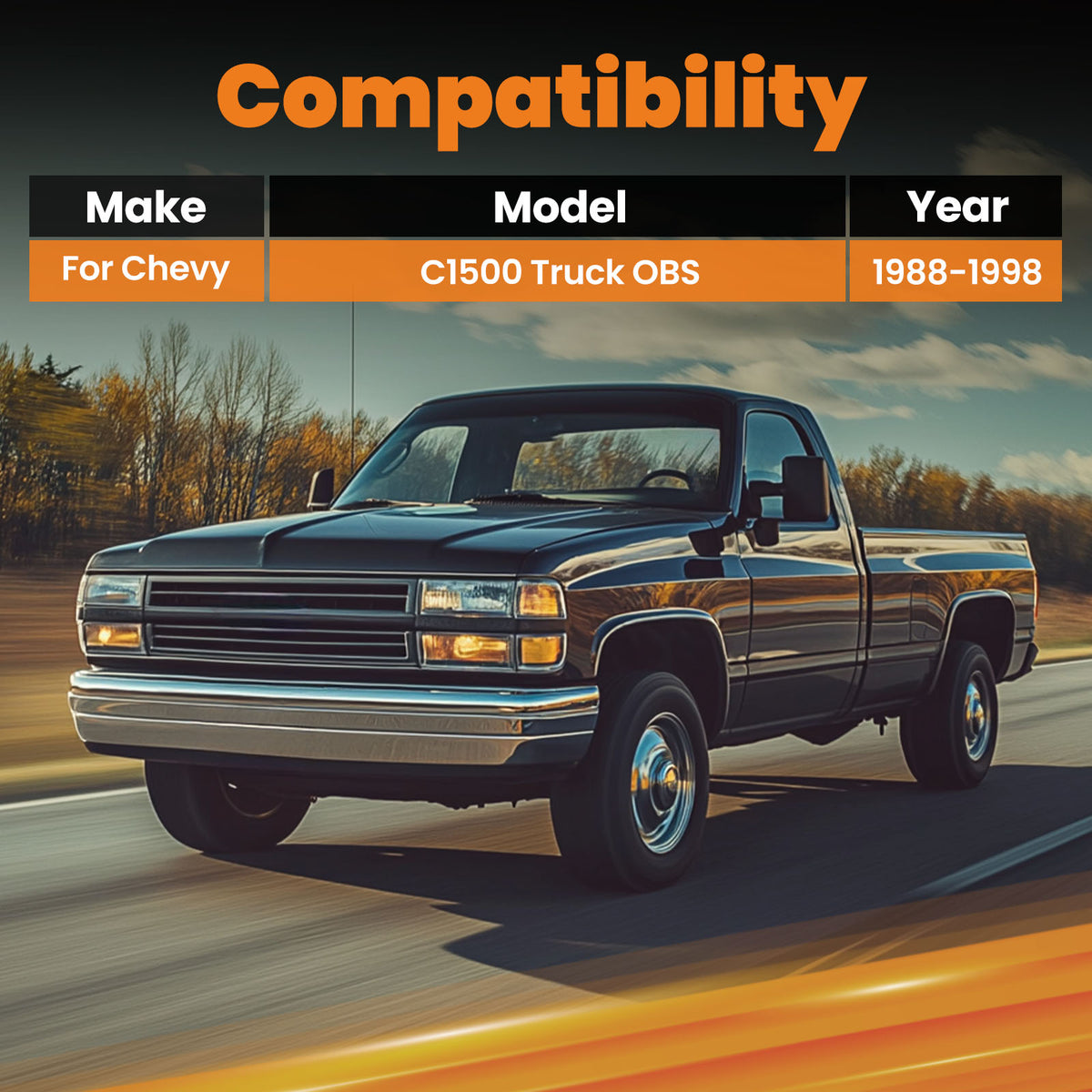 Underbed C Notch Kit compatible For Chevy/GMC Silverado Sierra C1500 Truck 1988-1998