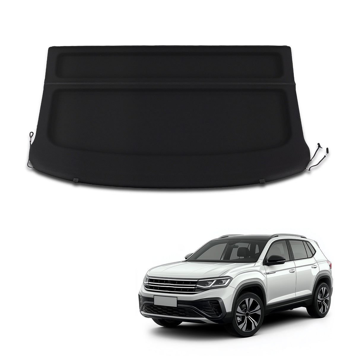 Black Cargo Cover Privacy Shield compatible For VW Volkswagen Taos 21-24 Rear Easy install