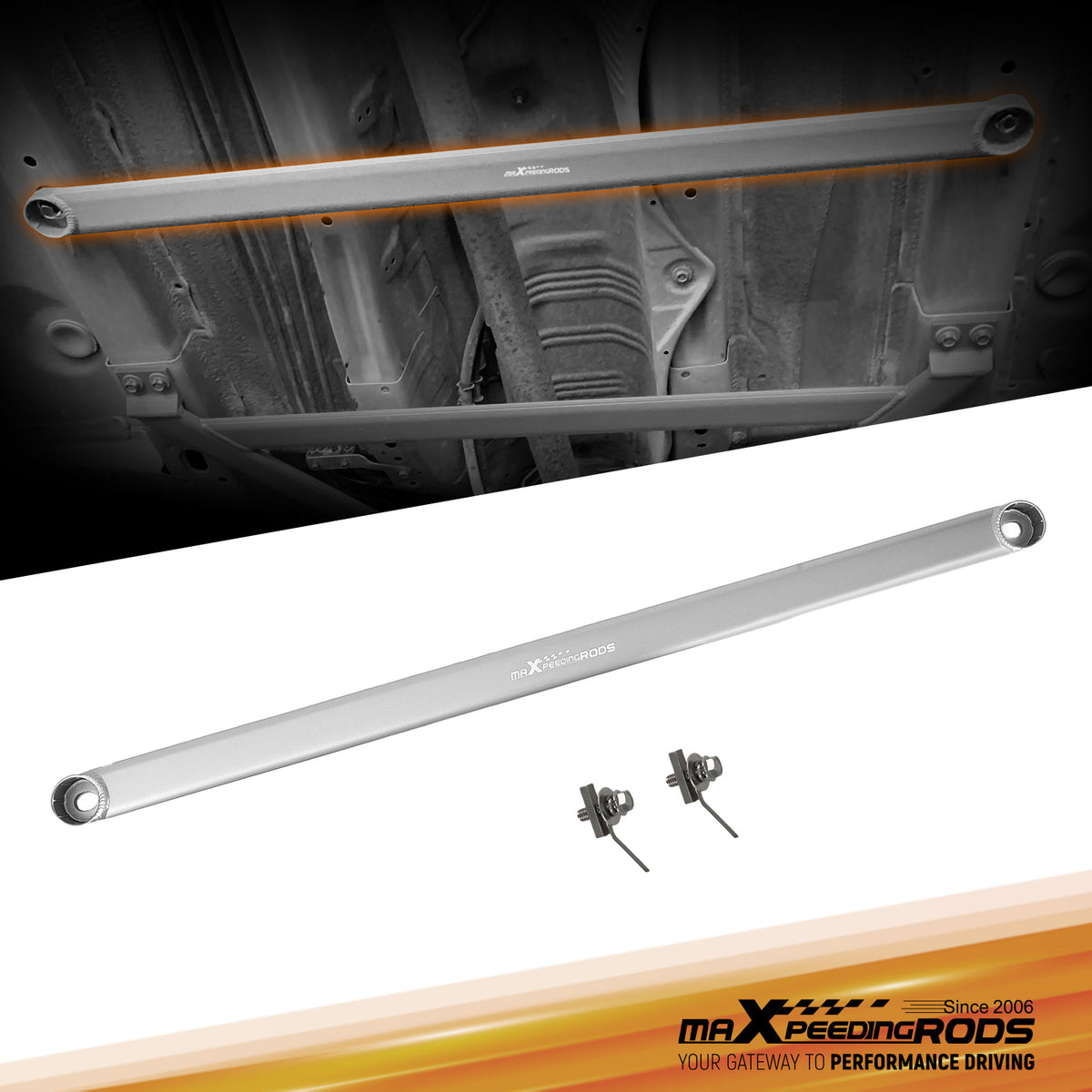 2-point Lower Middle Support Brace compatible For Honda Civic 2 Door4 Door 2006-2011