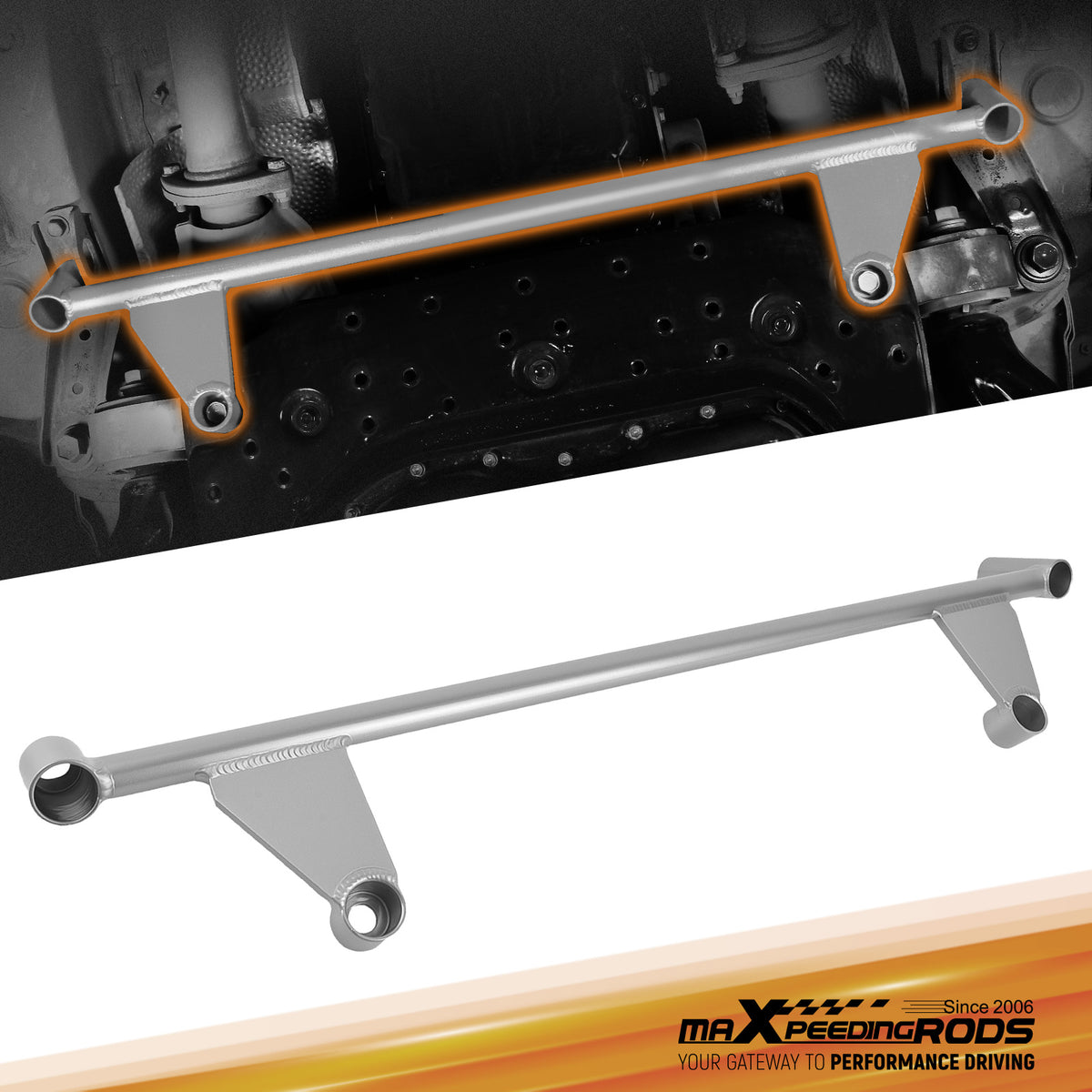 Aluminum 2 Points Front Lower Brace BarFor compatible For Lexus IS250 IS350 V6 3.5L 2006-2013