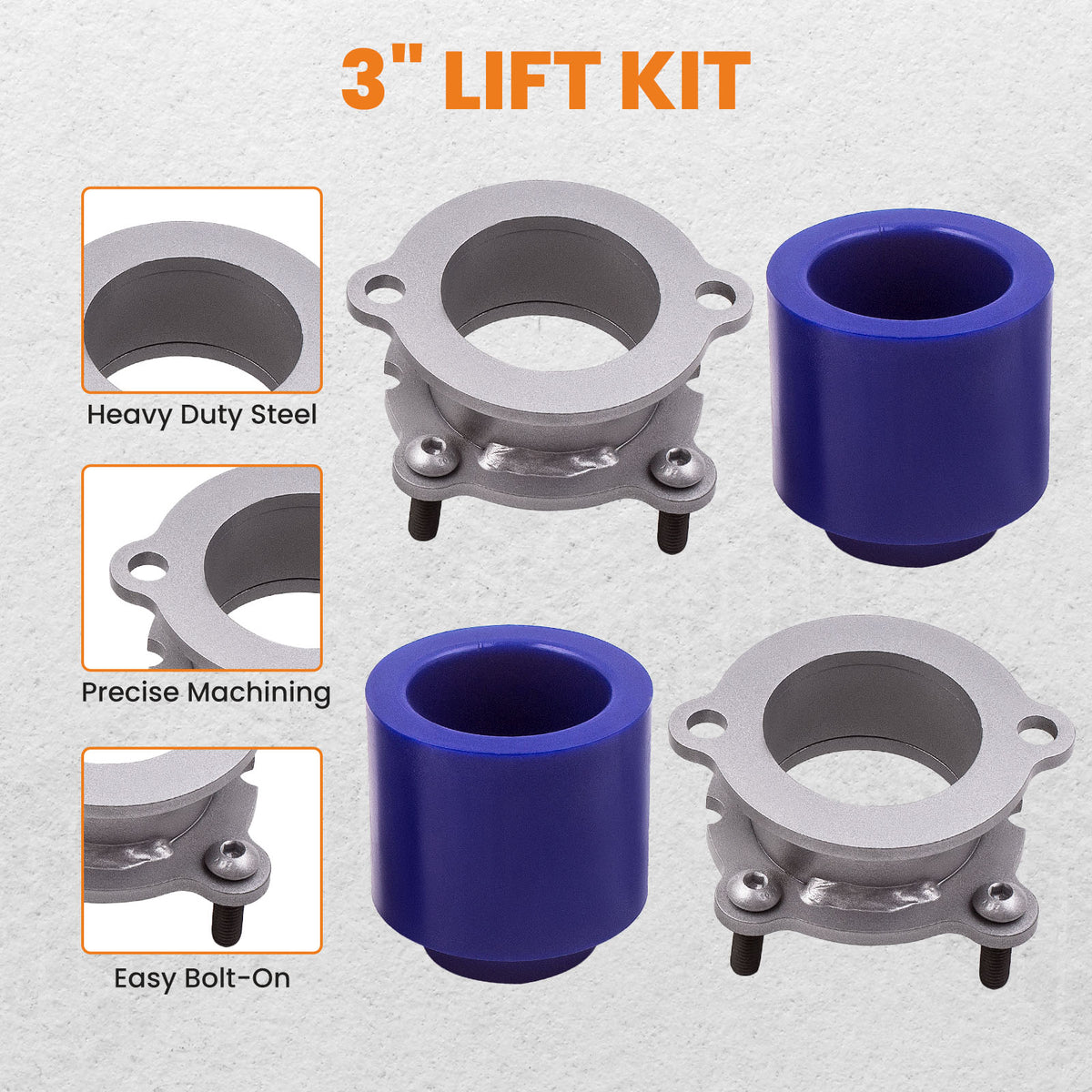Level Lift Kit 3 Front 3 Rear Compatible For GMC Envoy compatible For Chevy Trailblazer 2WD4WD 2002+