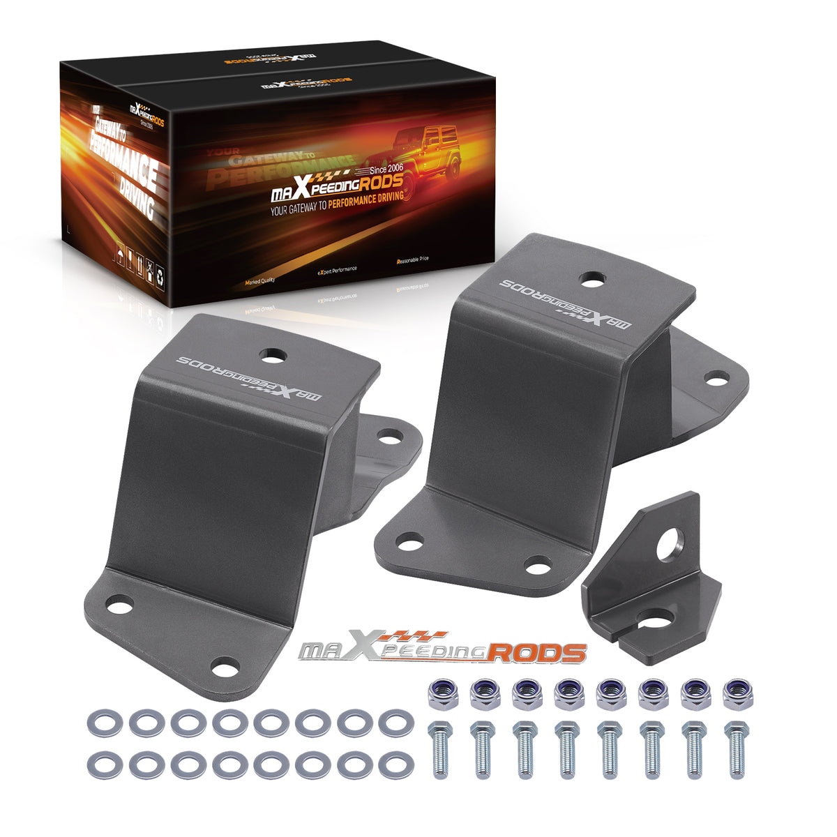 Lowering Kit 2 Rear Axle Drop Hangers Compatible For Chevy / GMC C1500 2WD 1988-1998