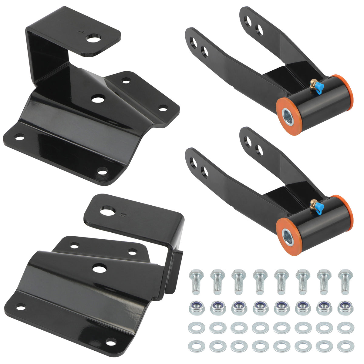 4 Drop Kit Rear ShacklesHangers compatible For Chevy Silverado GMC Sierra 1500 1999-06
