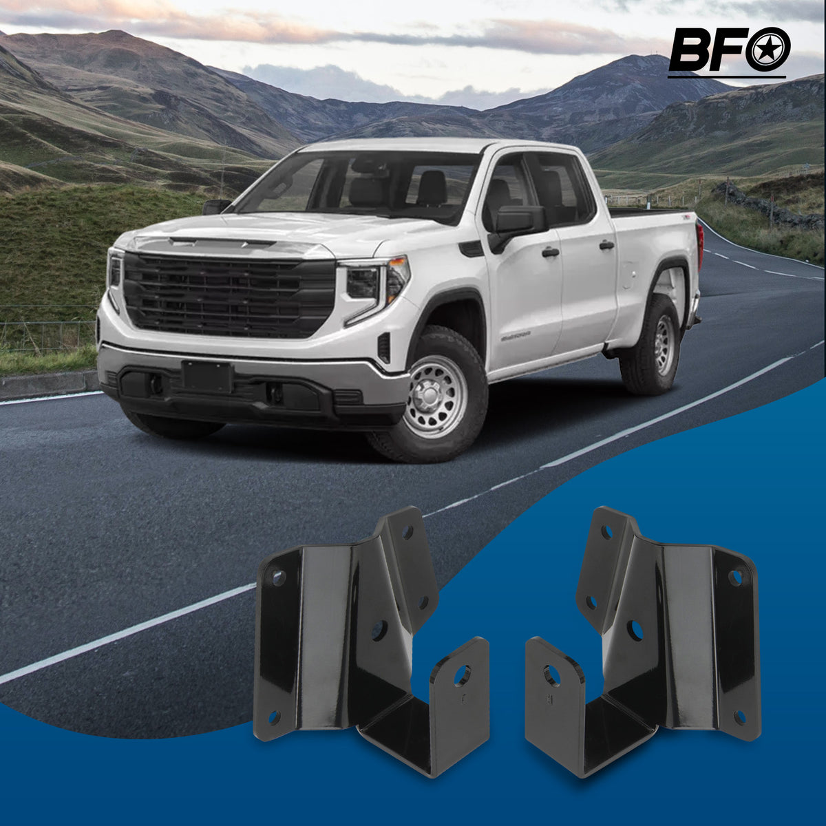 4 Drop Kit Rear ShacklesHangers compatible For Chevy Silverado GMC Sierra 1500 1999-06