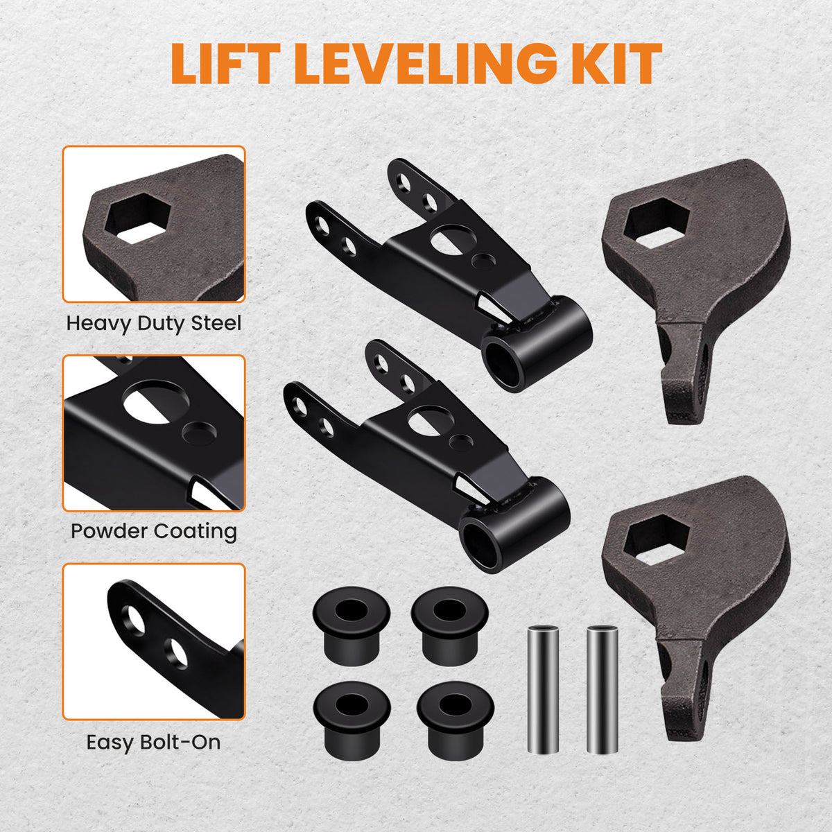 Front Rear Lift Kit Torsion Keys Shackles 3-2 inch Compatible For FITS compatible For DODGE DURANGO 4X4 1998-2003