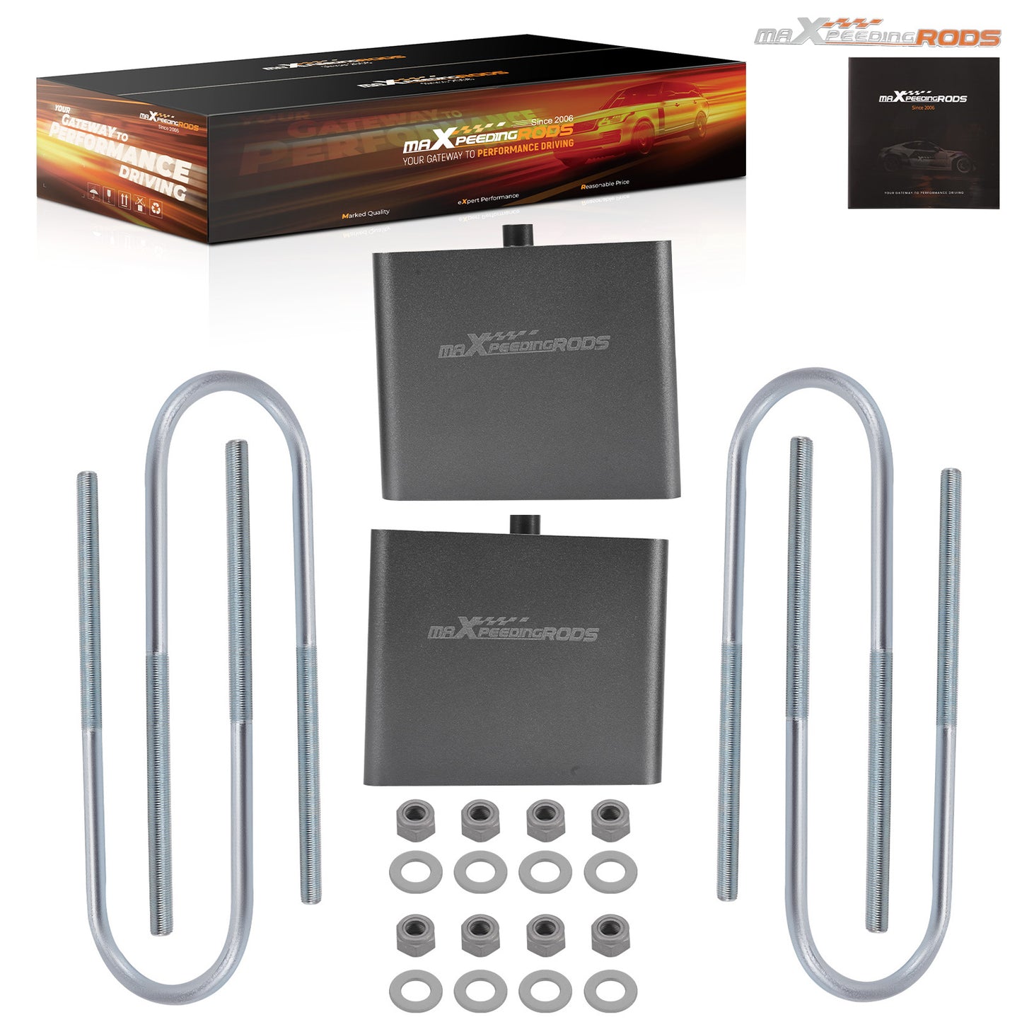 4” Drop Lowering Blocks Kit EXTRUDED BLOCKS