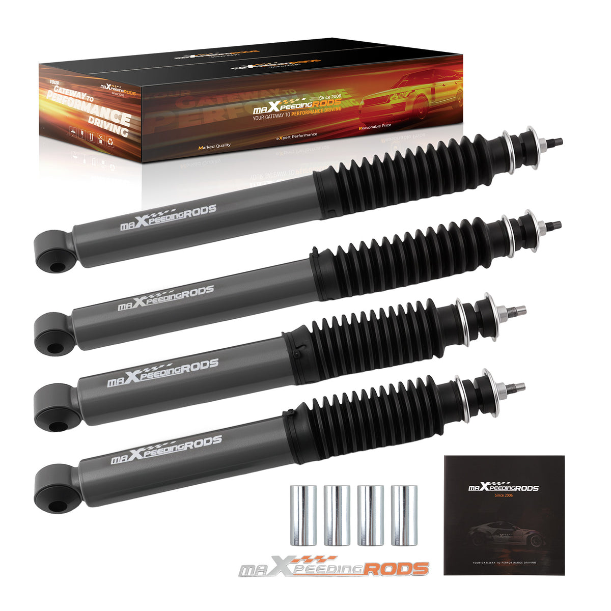 Drop Shock Absorbers Set compatible For Ford F100 2WD 1973-79 3 Front 4 Rear Lowering Kit